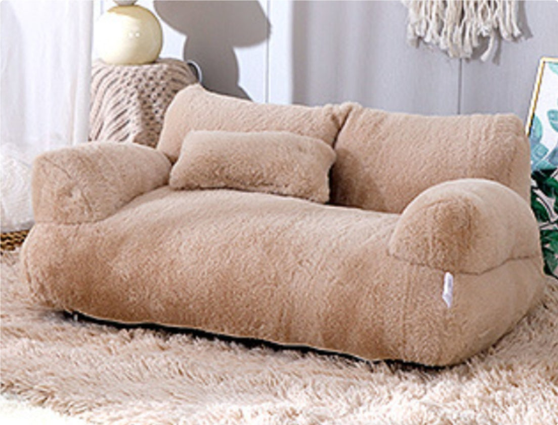 Luxury Plush Winter Cat Dog Sofa Bed