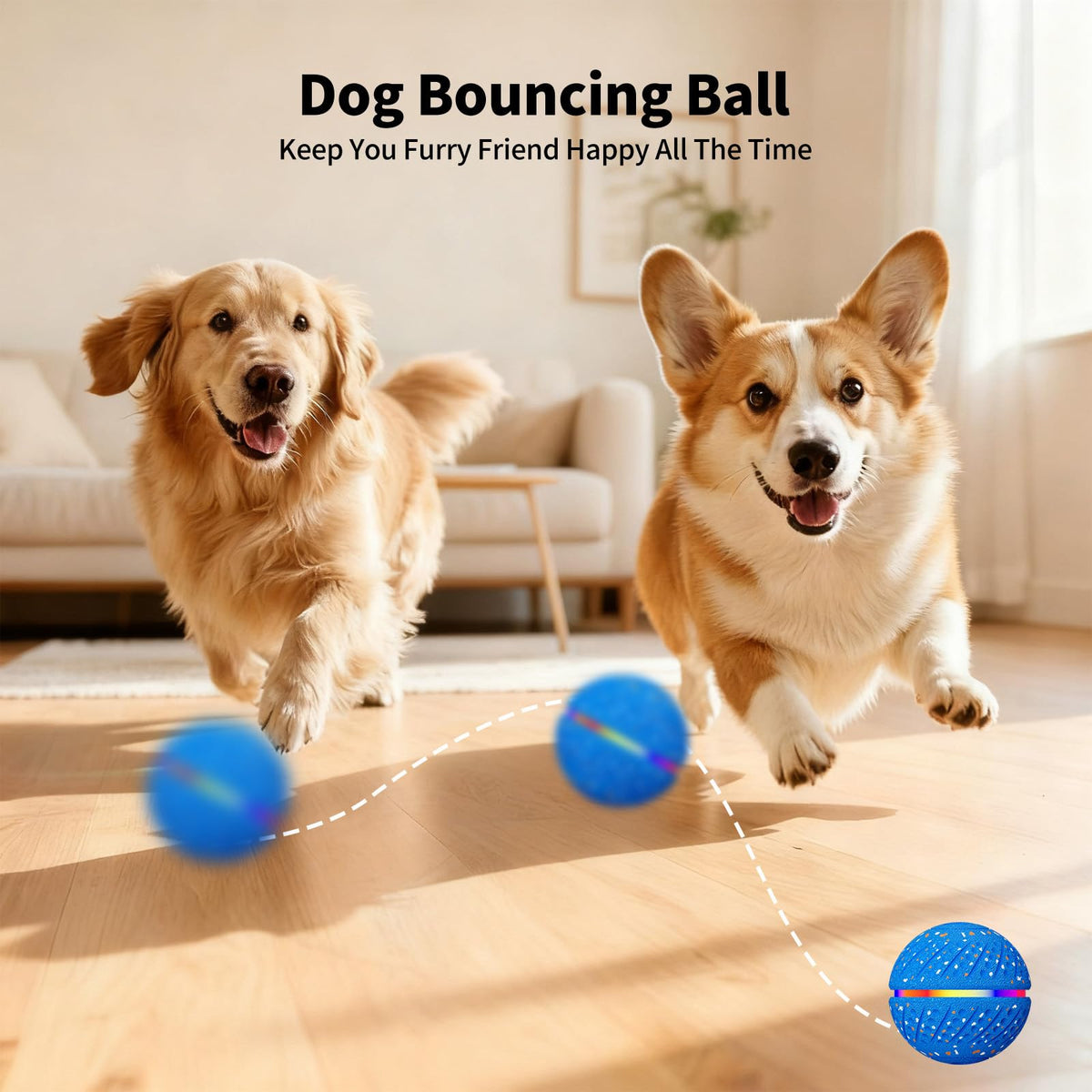 Smart Moving Bouncing Light-Up Dog Ball