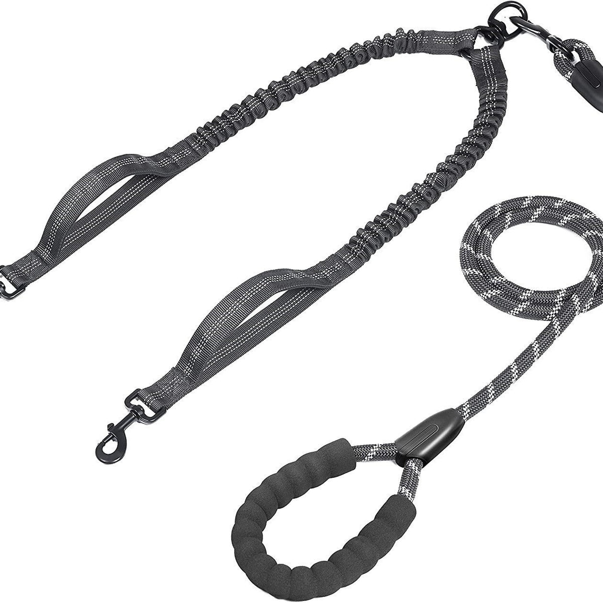 Telescopic Double-Headed Anti-Tangle Dog Leash