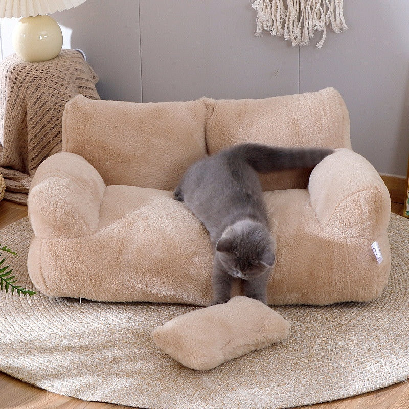 Luxury Plush Winter Cat Dog Sofa Bed
