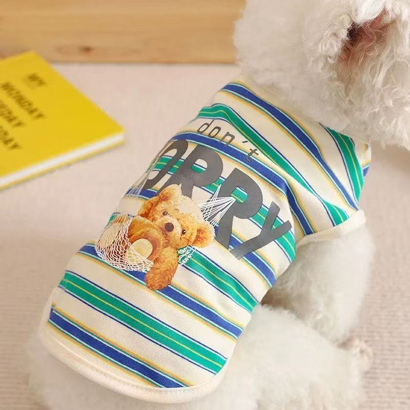 Breathable Striped Summer Pet Vest Clothes