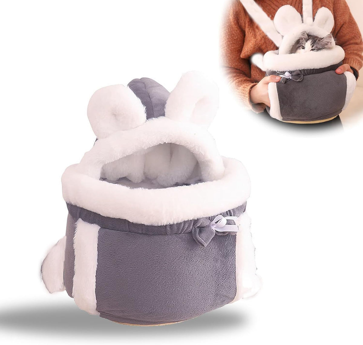 Double Pocket Front Carry Pet Backpack