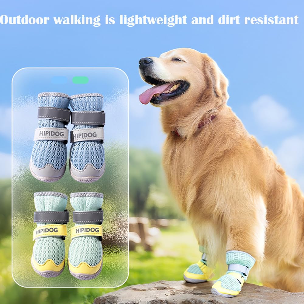 Reflective Anti-Slip Dog Shoes Four-Pack
