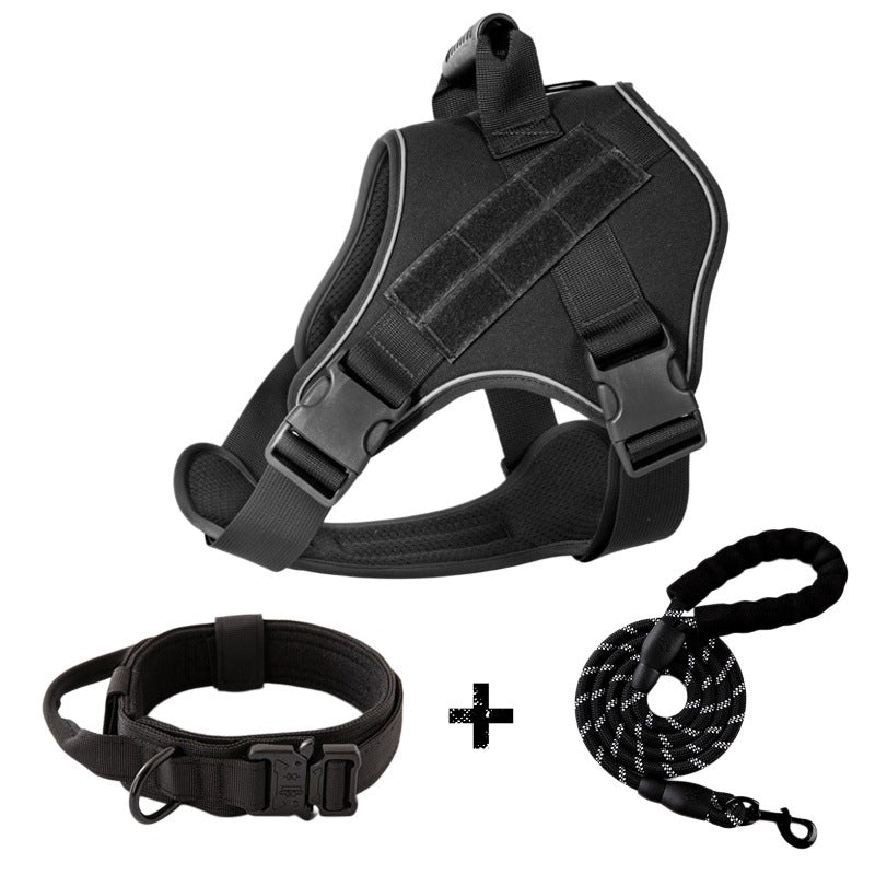 Breathable Tactical Harness With Large Dog Leash