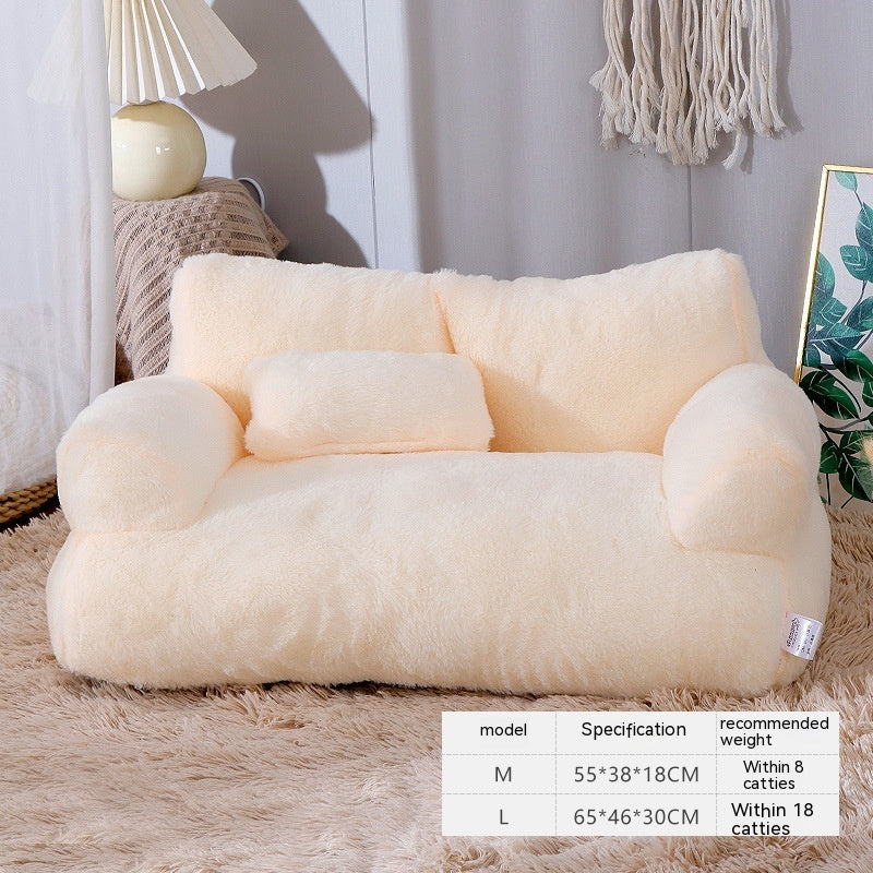 Luxury Plush Winter Cat Dog Sofa Bed