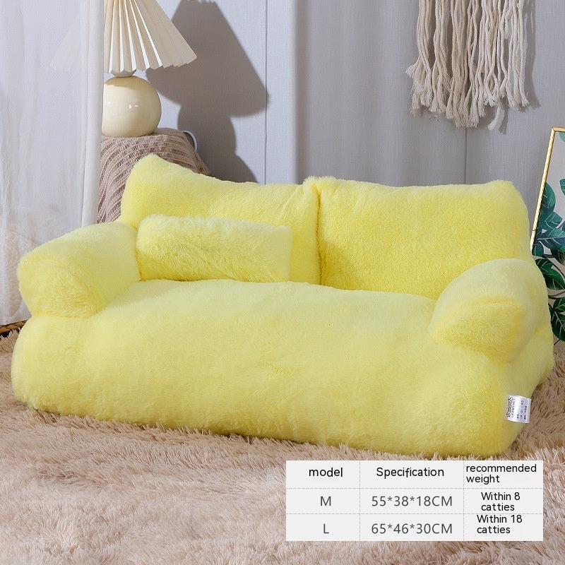 Luxury Plush Winter Cat Dog Sofa Bed
