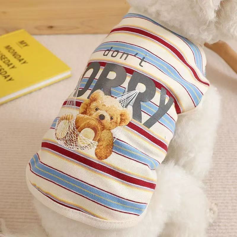Breathable Striped Summer Pet Vest Clothes