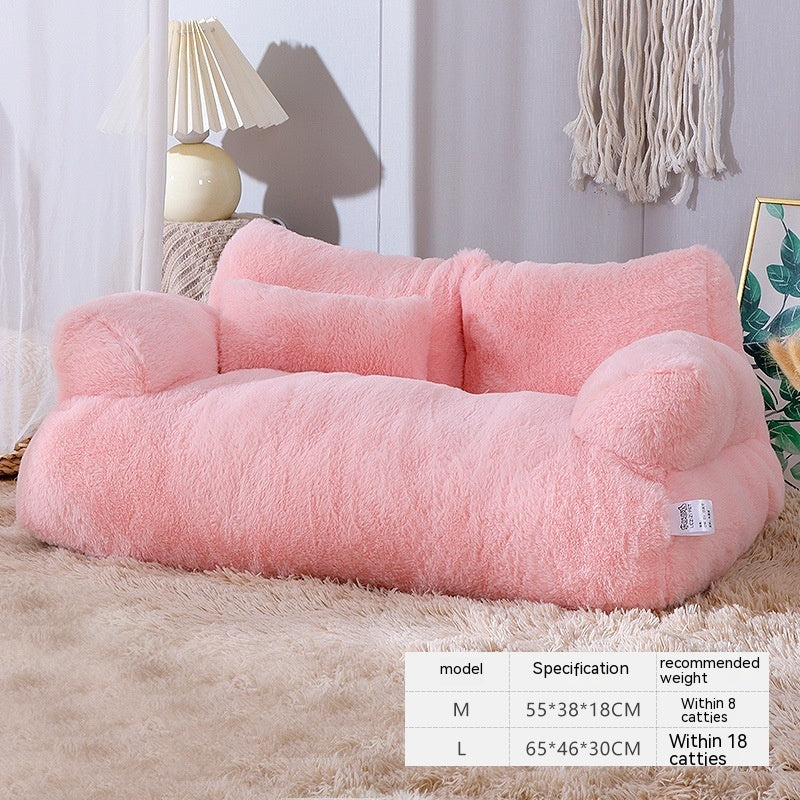 Luxury Plush Winter Cat Dog Sofa Bed