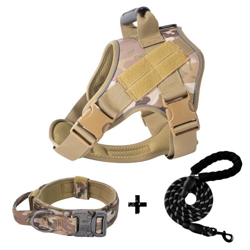 Breathable Tactical Harness With Large Dog Leash