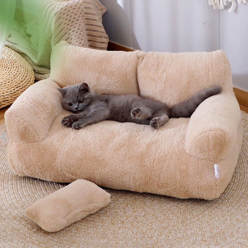 Luxury Plush Winter Cat Dog Sofa Bed