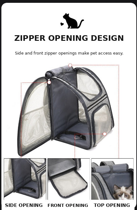 Large Ventilated Pet Travel Backpack Carrier