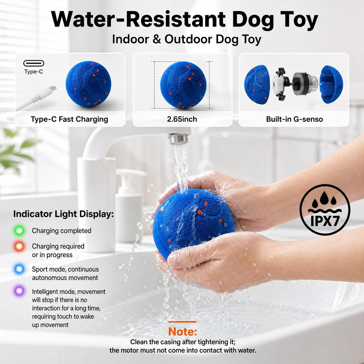 Automatic Interactive Self-Moving Dog Ball Toy