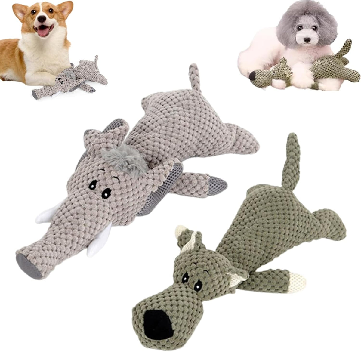 InvincipaW Heavy Chewer Animal Dog Toy