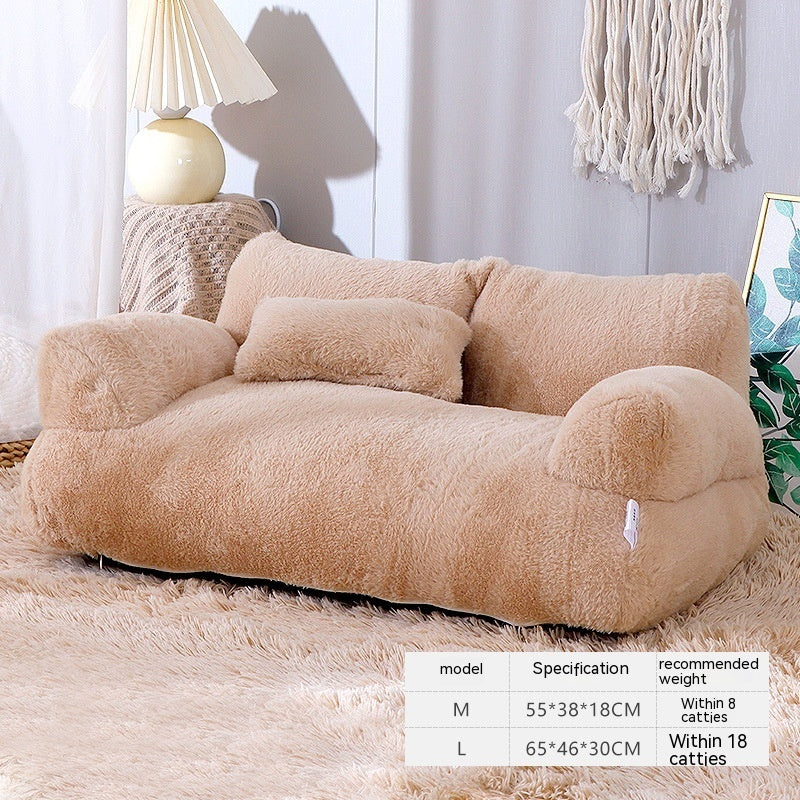 Luxury Plush Winter Cat Dog Sofa Bed