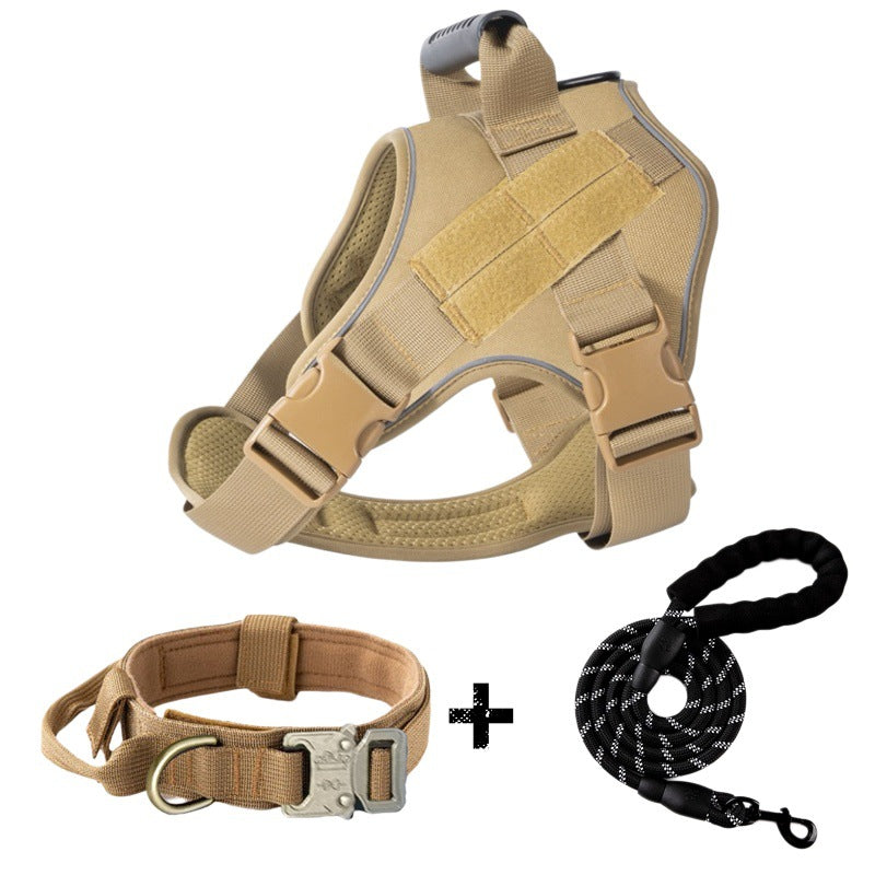Breathable Tactical Harness With Large Dog Leash