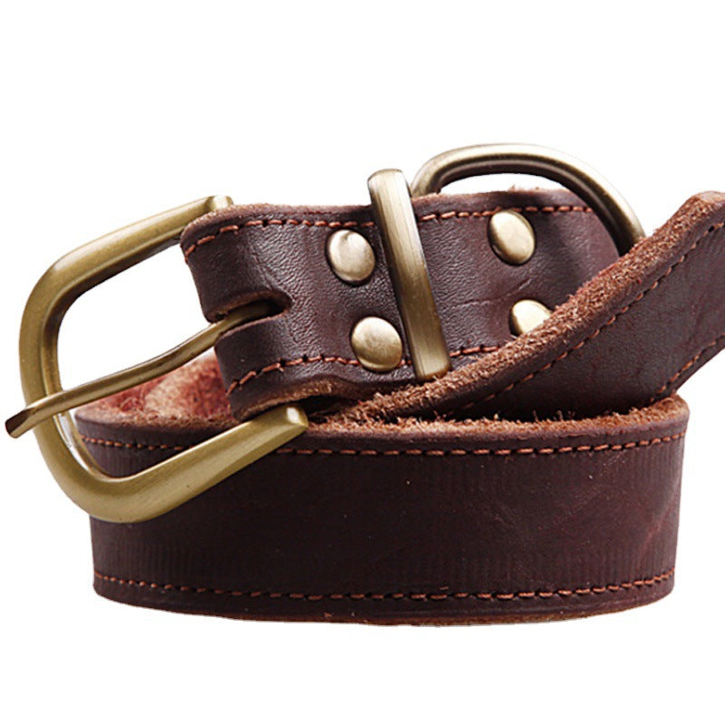 Cowhide Leather Collar For Small Medium Dogs
