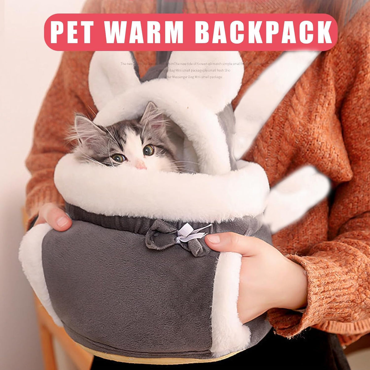 Double Pocket Front Carry Pet Backpack
