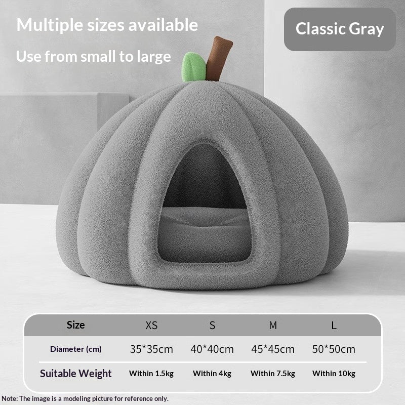 Warm Enclosed Winter Cat Bed House
