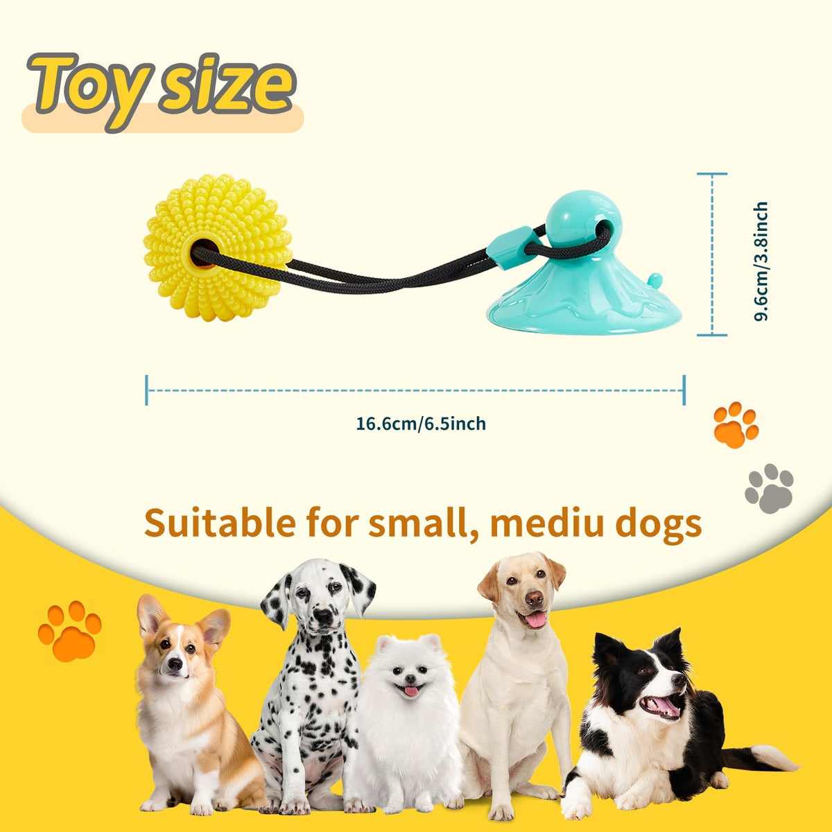Interactive Suction Cup Dog Tug Toy