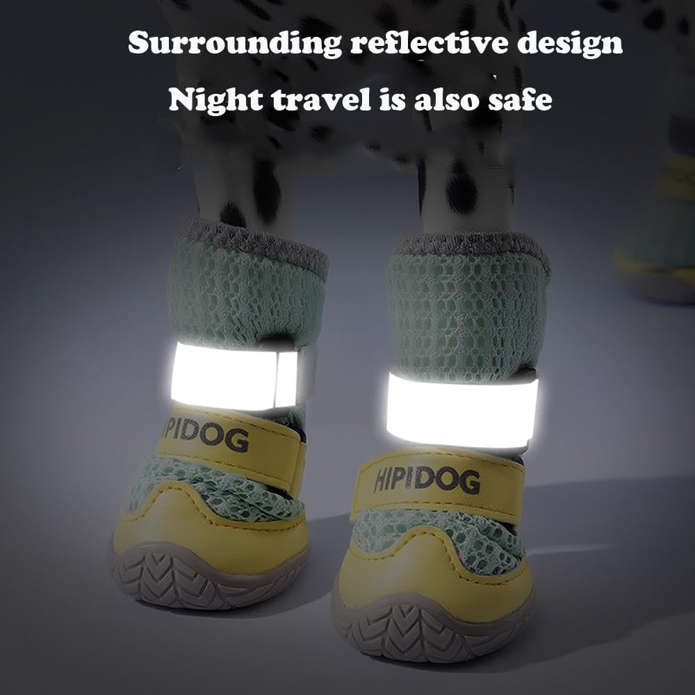 Reflective Anti-Slip Dog Shoes Four-Pack