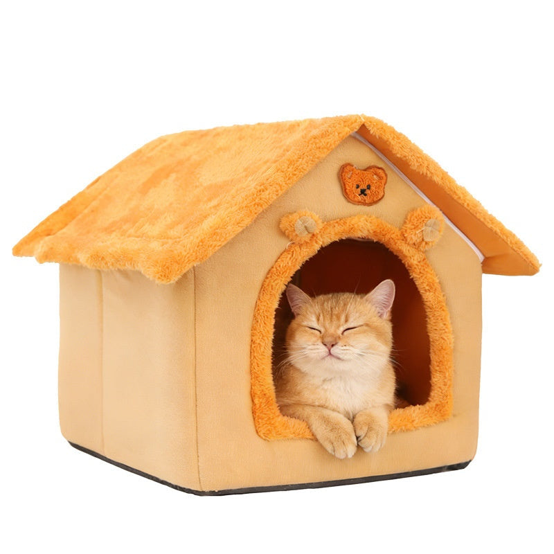 Warm Enclosed Removable Washable Cat Bed