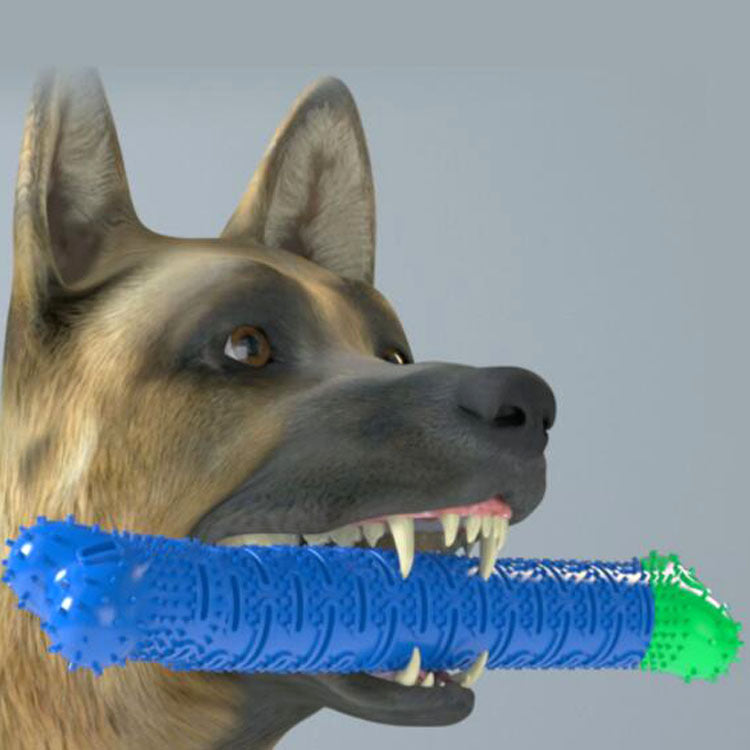 Blue Green Dog Molar Cleaning Toothbrush