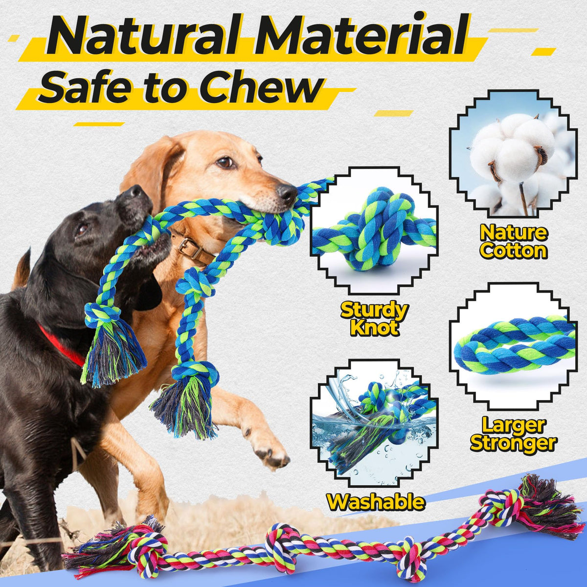 Tough Rope Tug Toys For Dogs