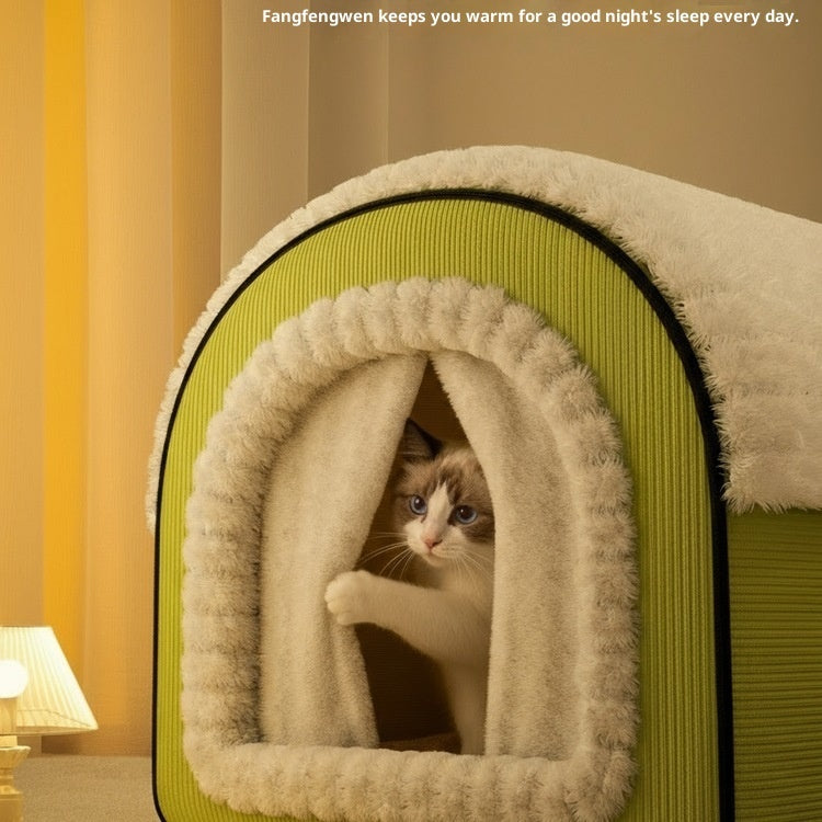 Thickened Enclosed Four-Season Universal Cat Bed