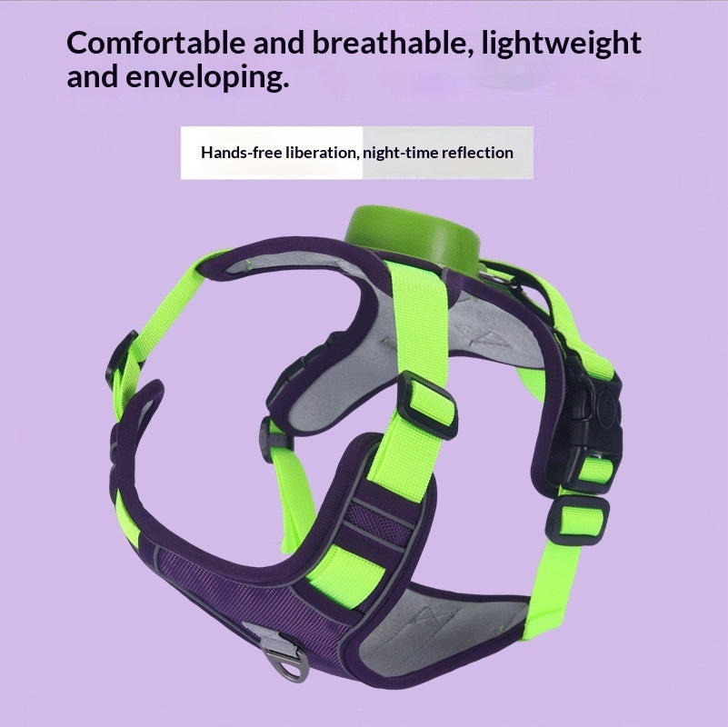 Automatic Retractable Dog Leash Harness Set