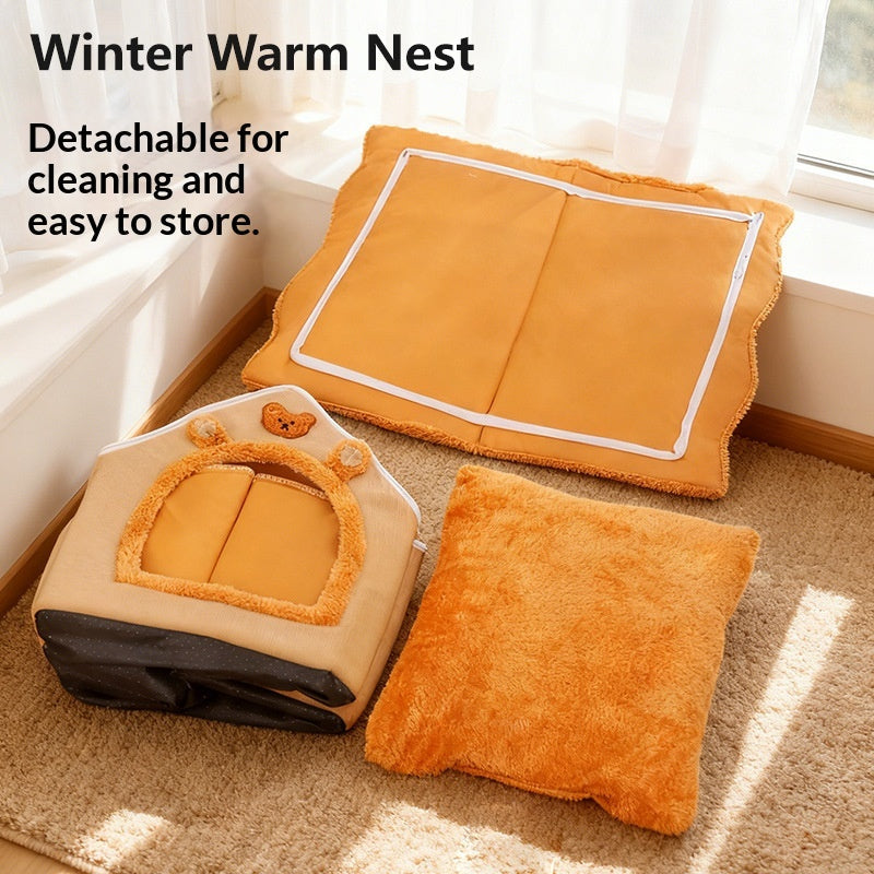 Warm Enclosed Removable Washable Cat Bed