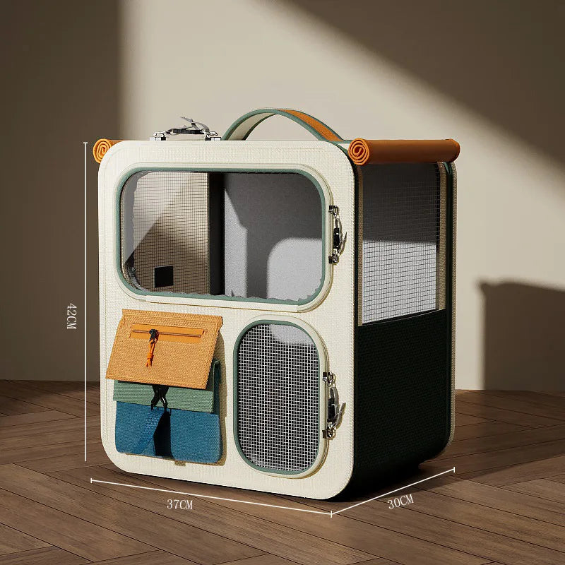 Rolling Cat Carrier With Wheels Travel