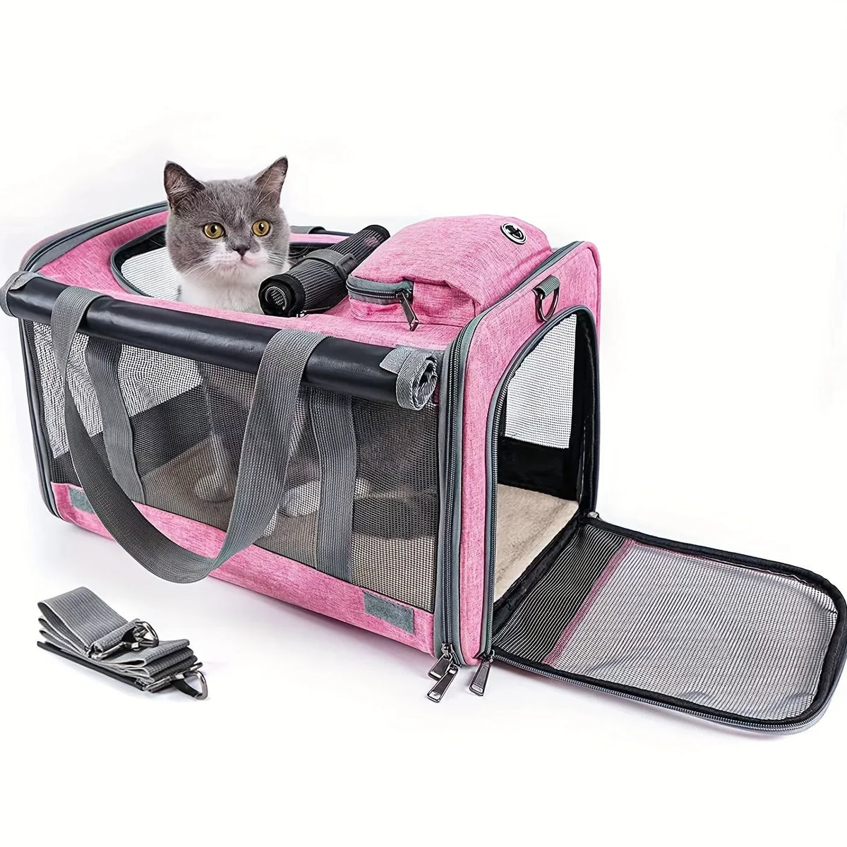 Soft-Sided Large Cat Travel Carrier Bag