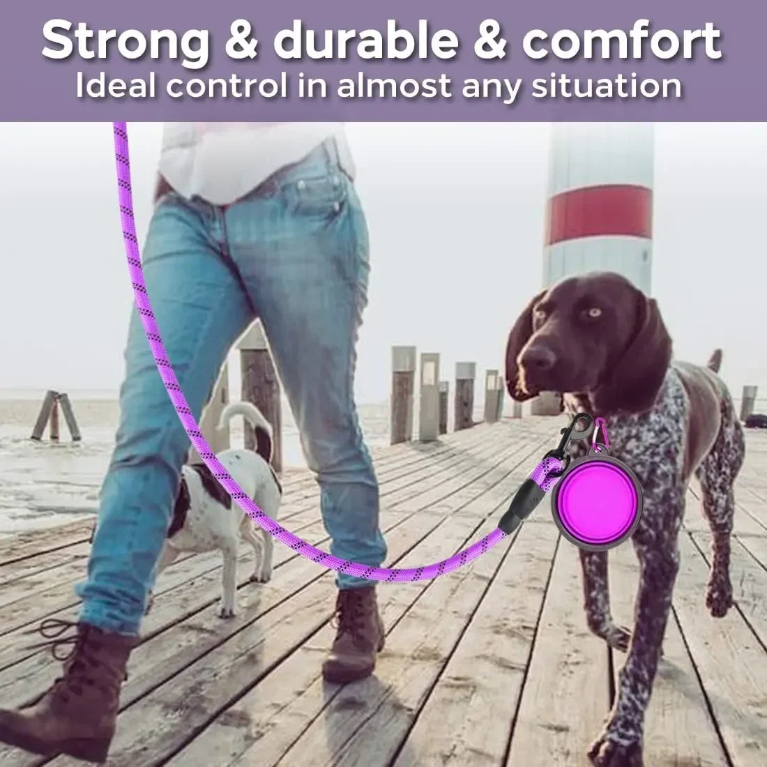 Strong Reflective Leash For Large Dogs