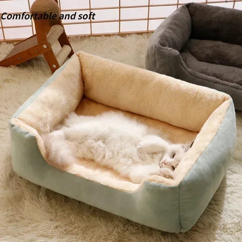 Cozy Winter Cat Pet Bed Cushion