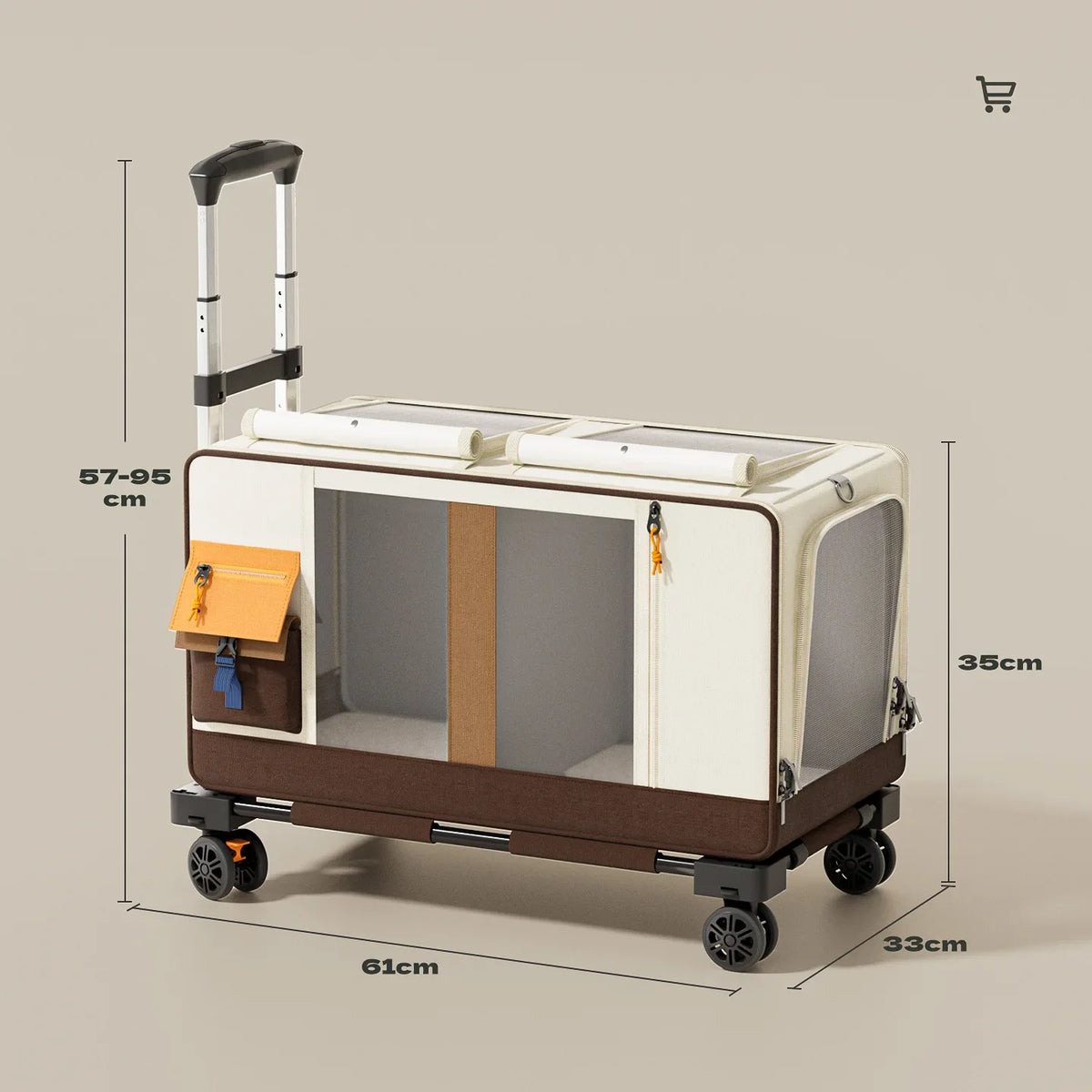 Rolling Cat Carrier With Wheels Travel