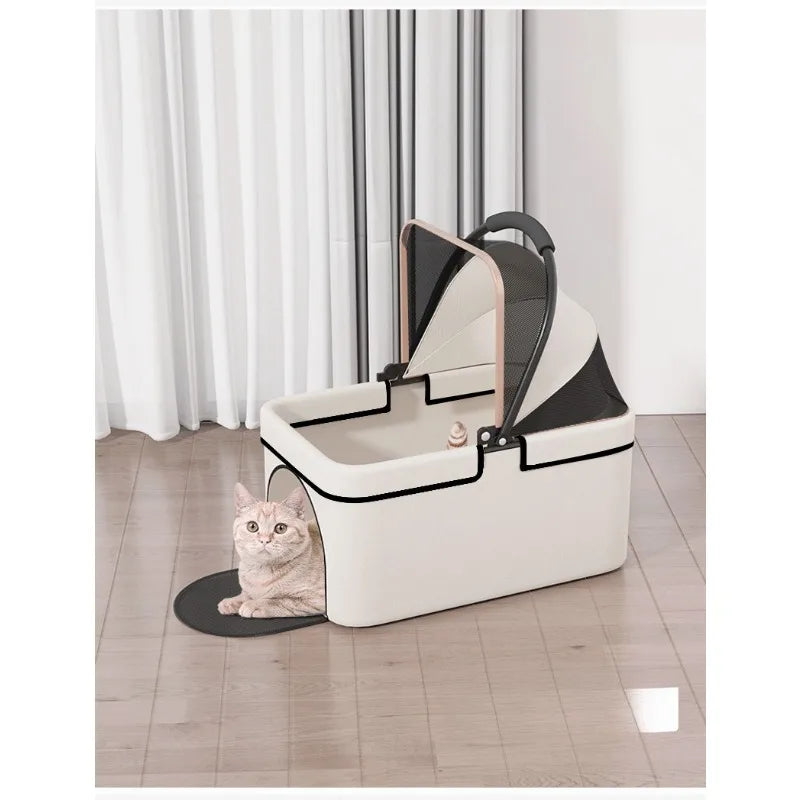 Foldable 2-in-1 Pet Travel Carrier Stroller