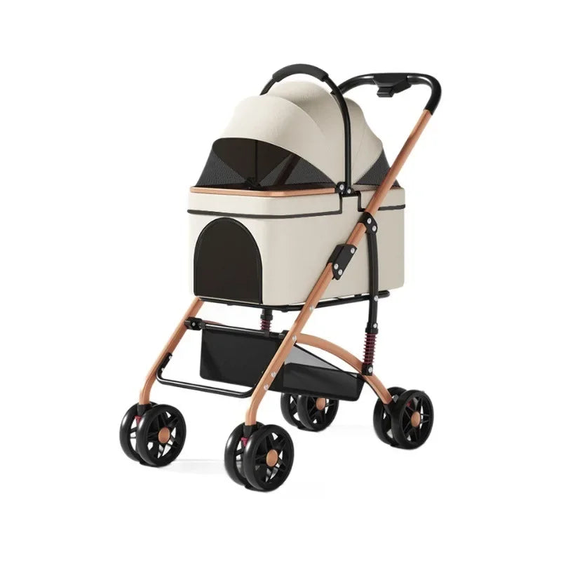Foldable 2-in-1 Pet Travel Carrier Stroller