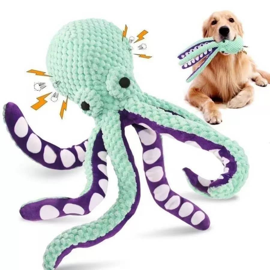 Six-Legged Squeaky Plush Pet Chew Toy