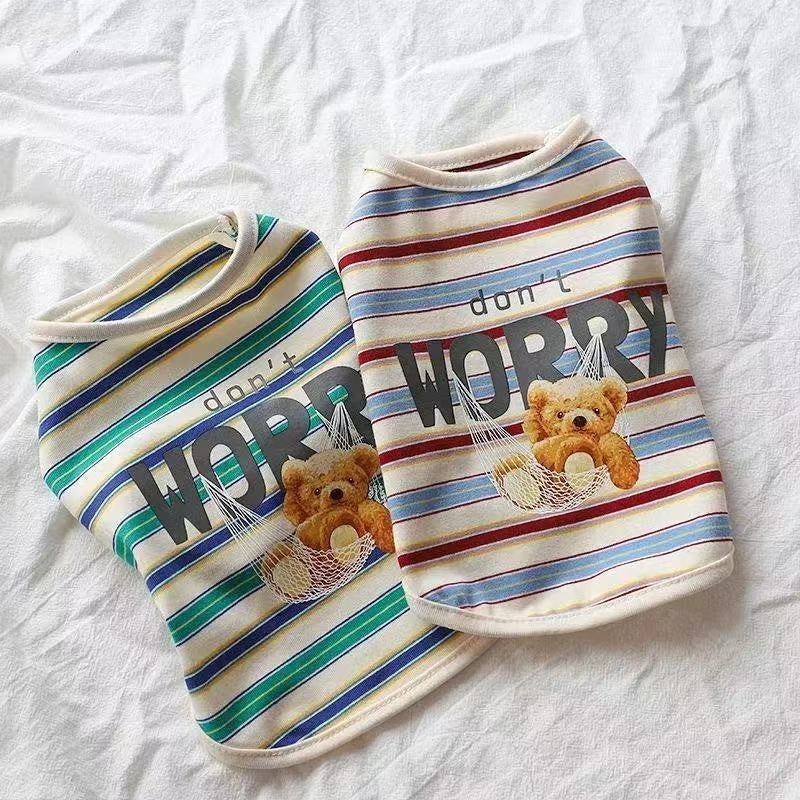 Breathable Striped Summer Pet Vest Clothes
