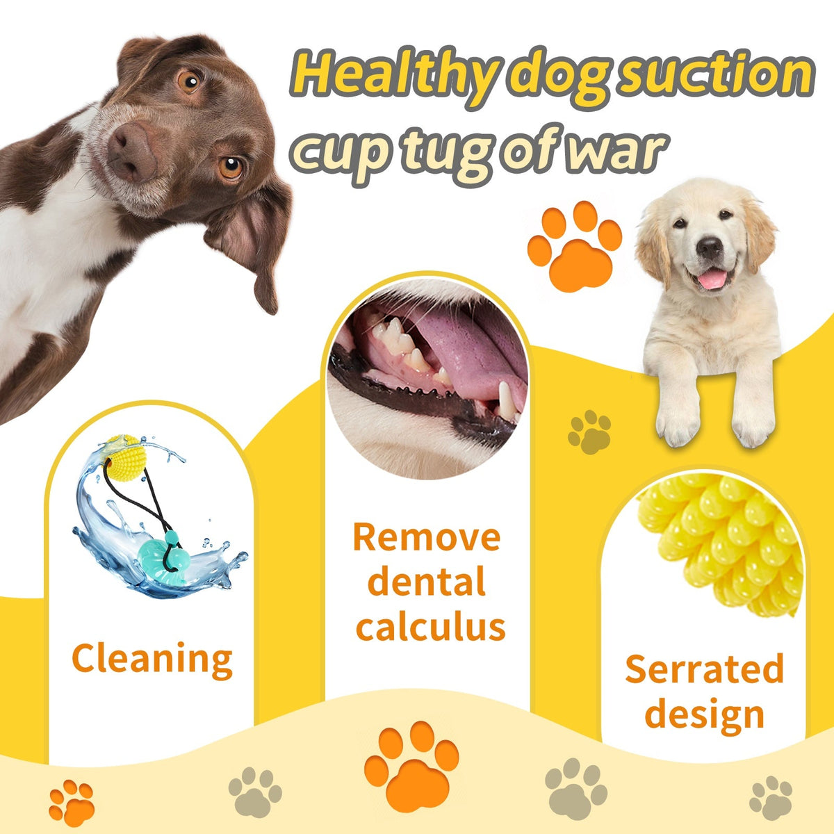 Interactive Suction Cup Dog Tug Toy