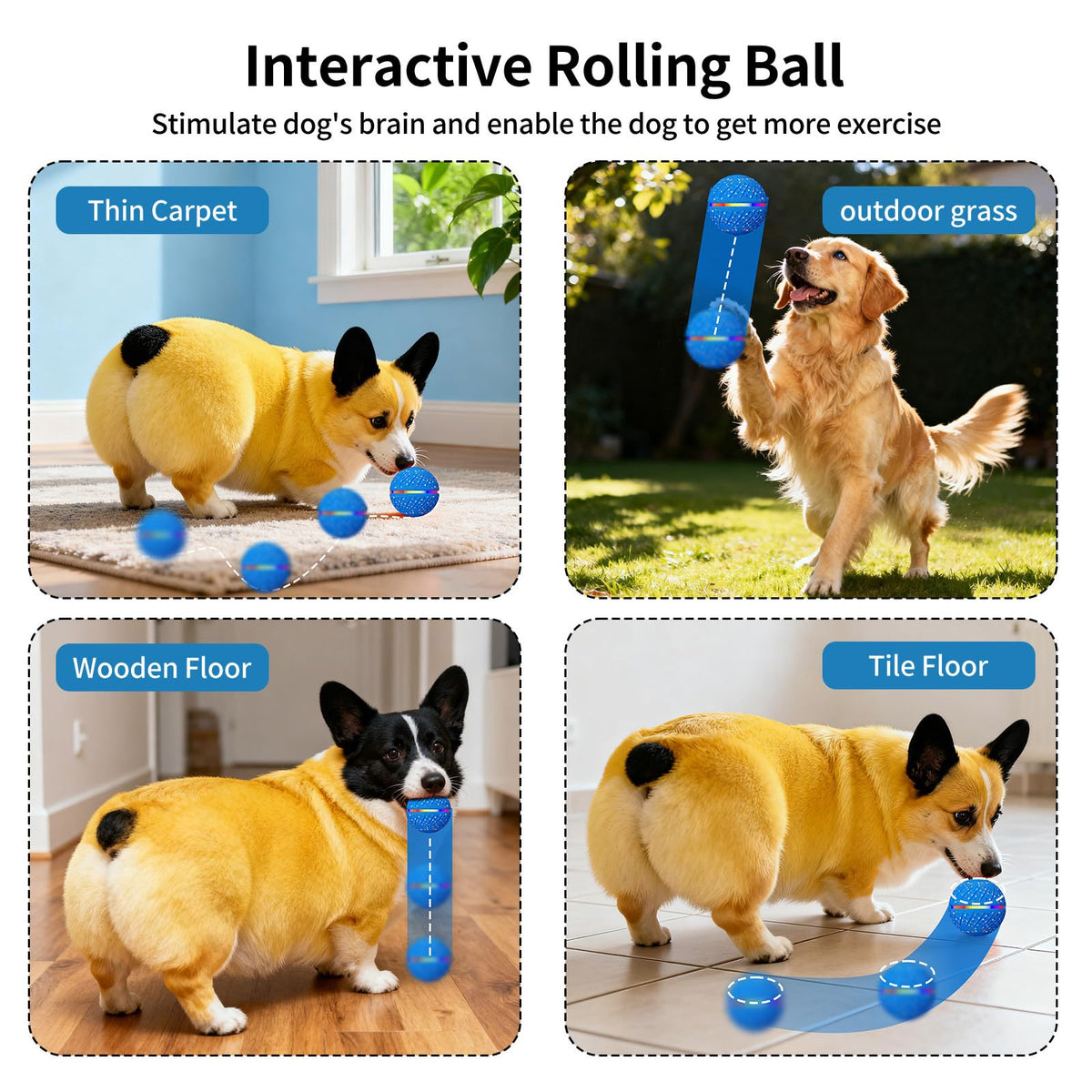 Smart Moving Bouncing Light-Up Dog Ball