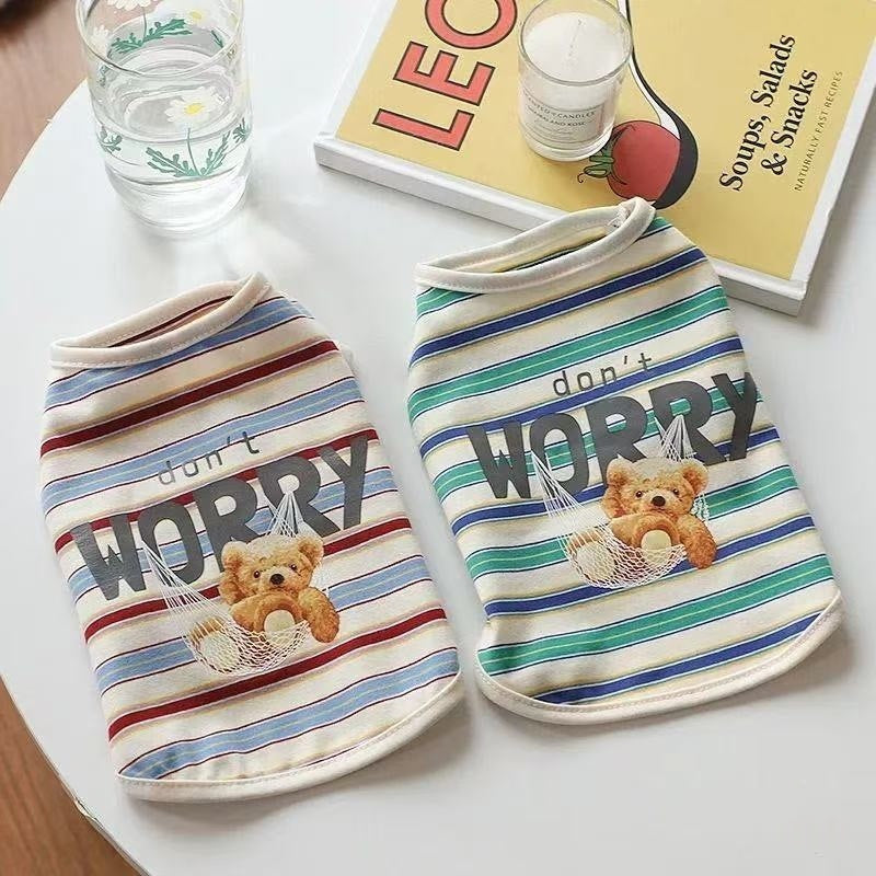 Breathable Striped Summer Pet Vest Clothes
