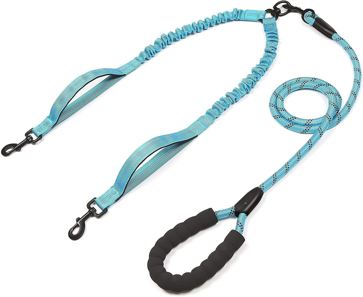 Telescopic Double-Headed Anti-Tangle Dog Leash