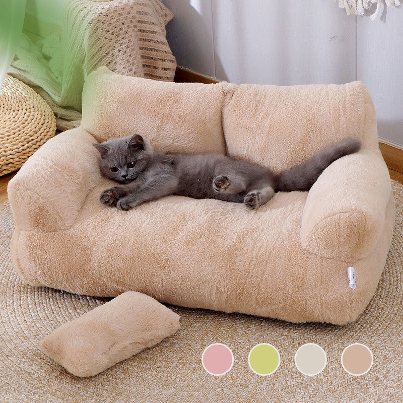 Luxury Plush Winter Cat Dog Sofa Bed