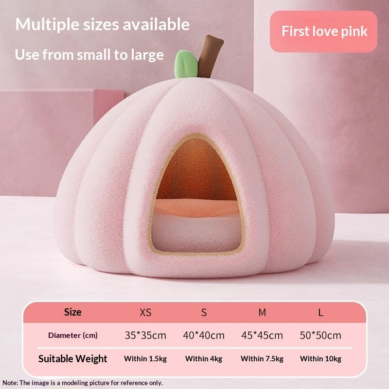 Warm Enclosed Winter Cat Bed House