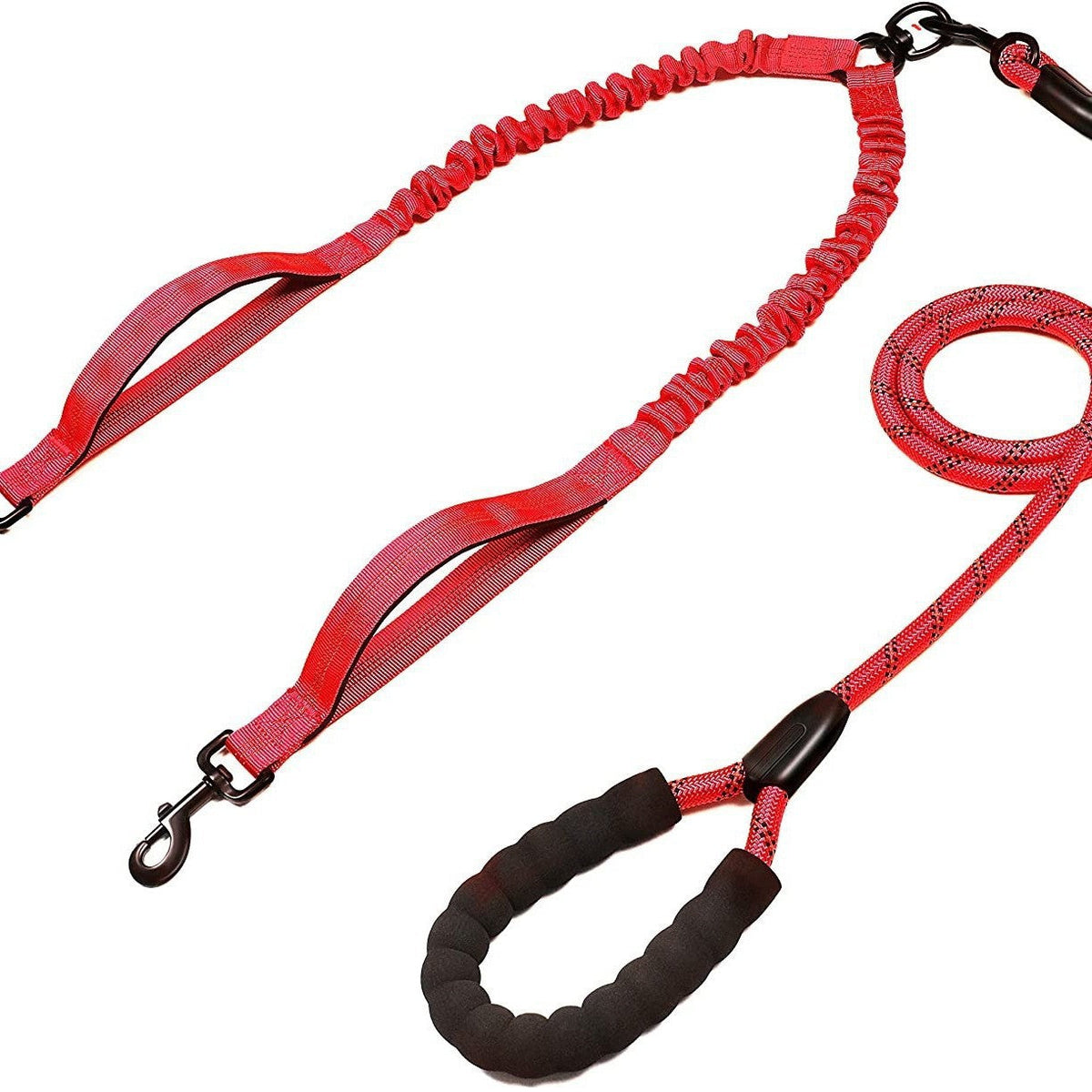 Telescopic Double-Headed Anti-Tangle Dog Leash