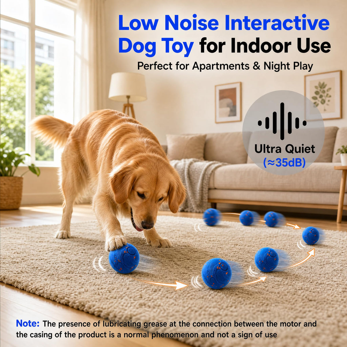 Automatic Interactive Self-Moving Dog Ball Toy