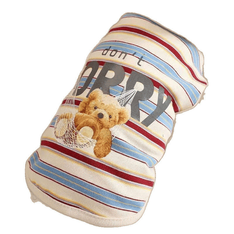Breathable Striped Summer Pet Vest Clothes