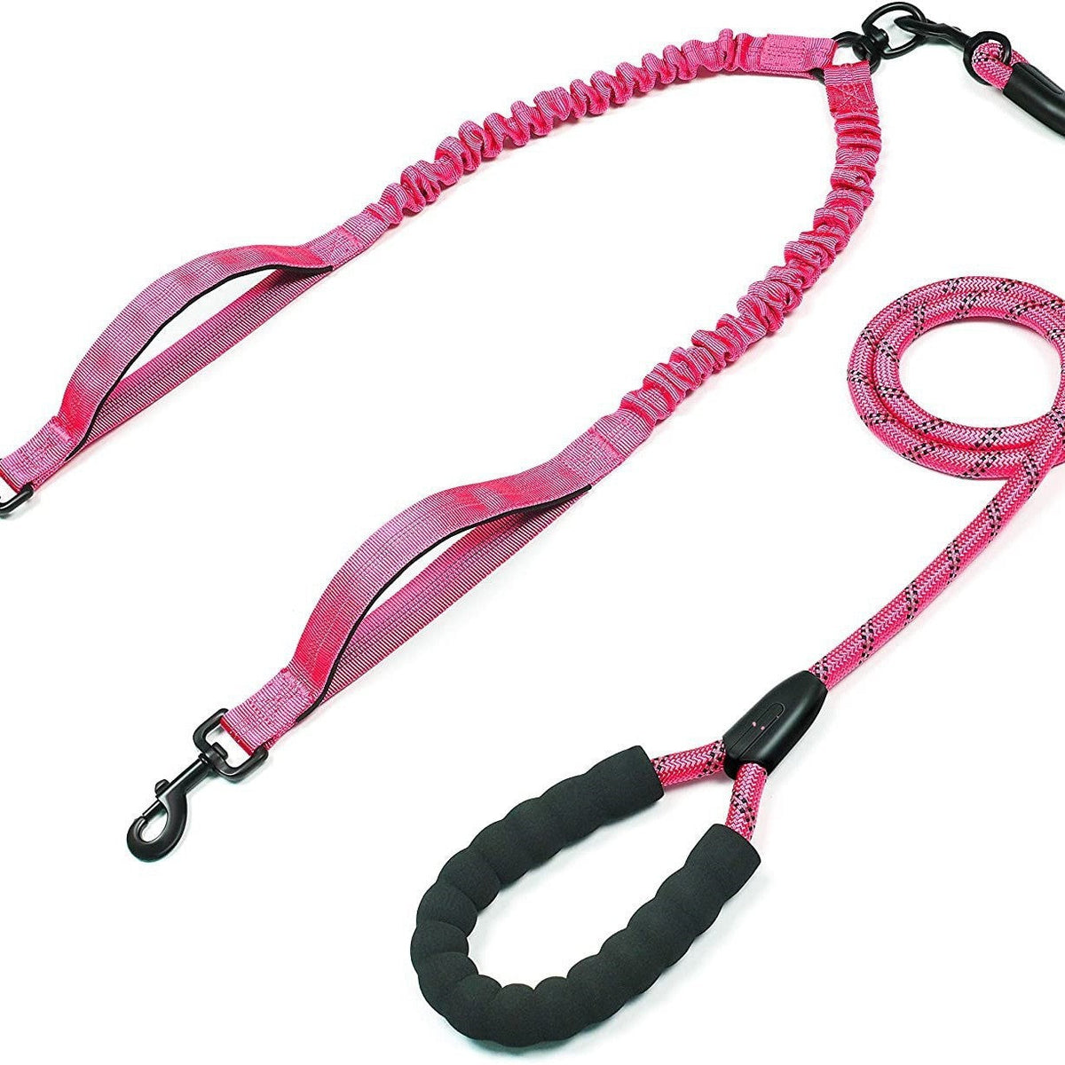 Telescopic Double-Headed Anti-Tangle Dog Leash