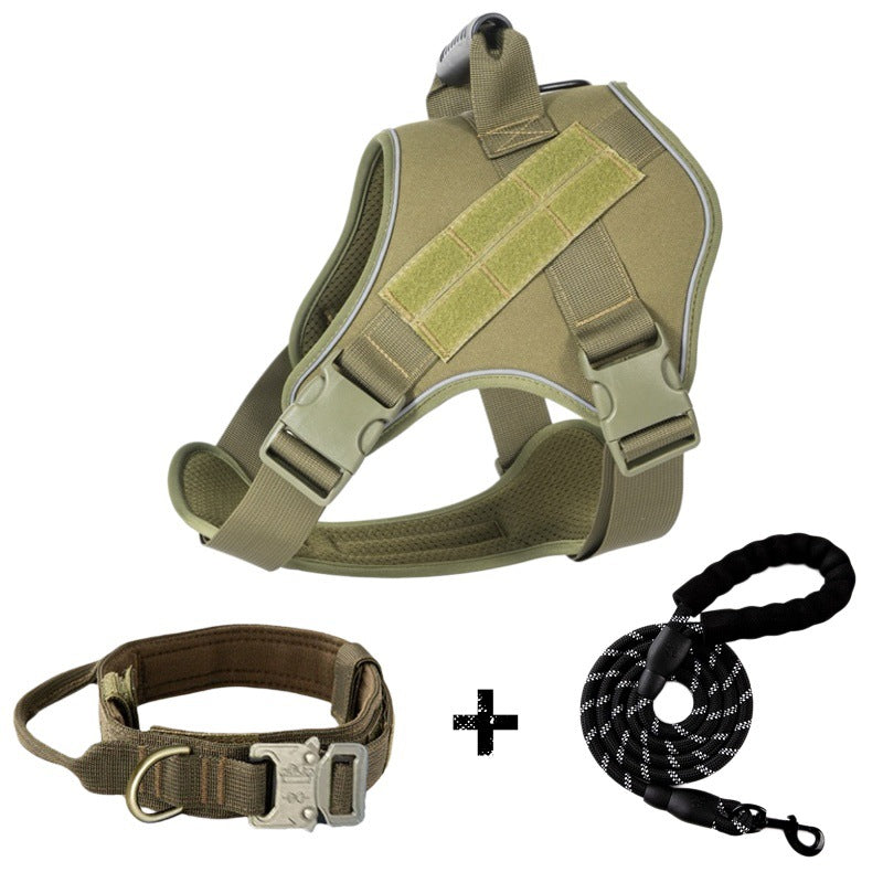 Breathable Tactical Harness With Large Dog Leash